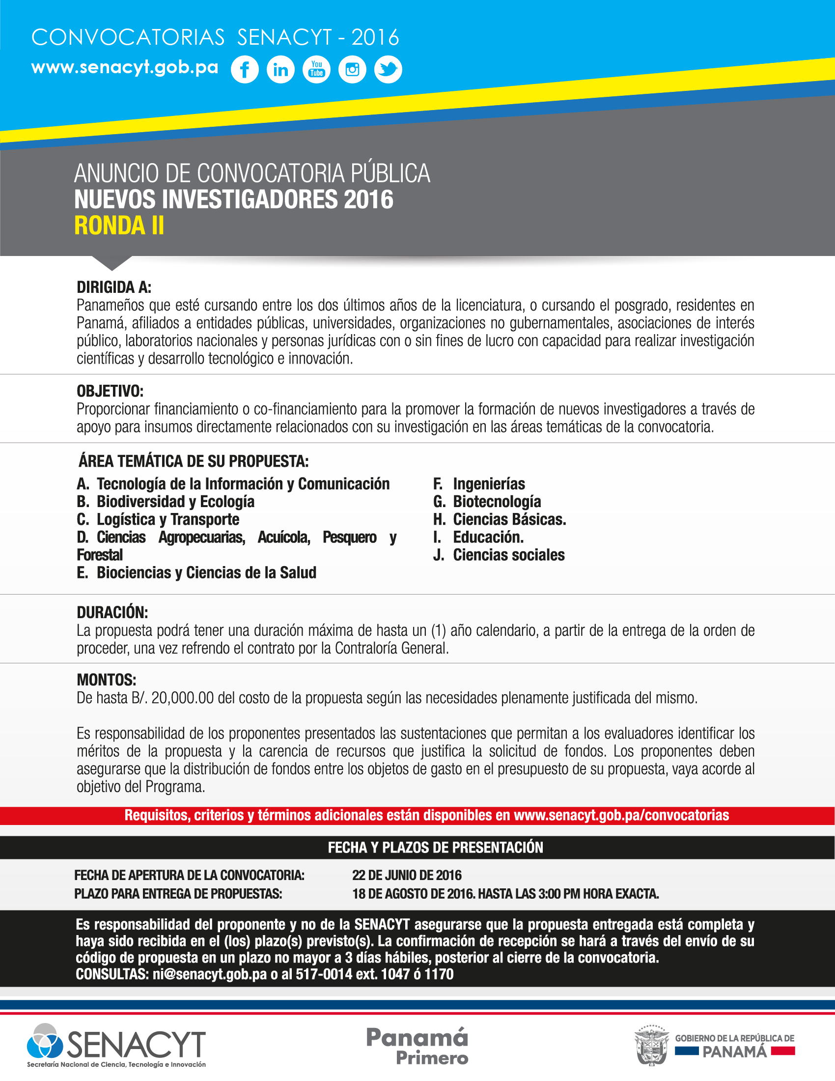 convocatoria