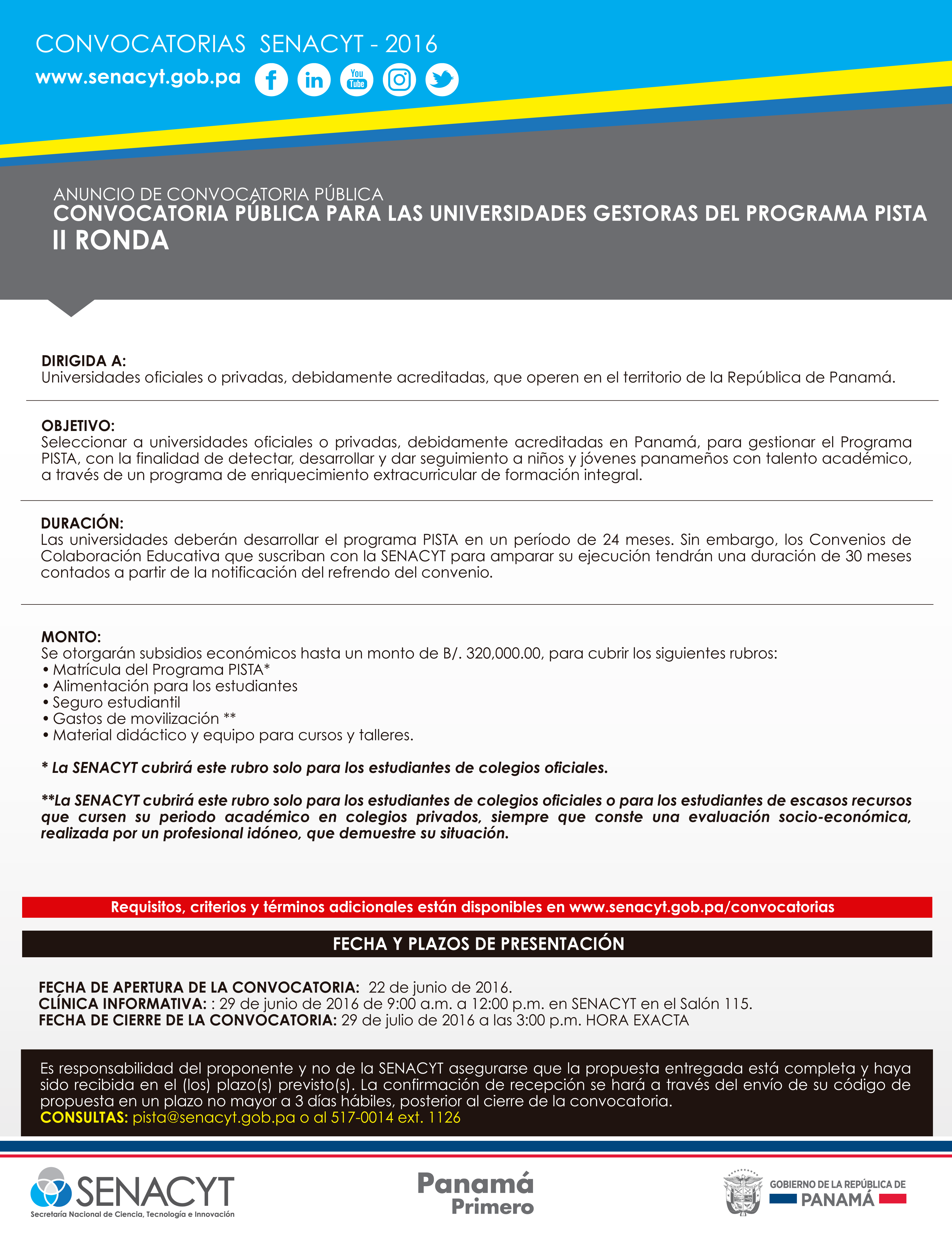 convocatoria