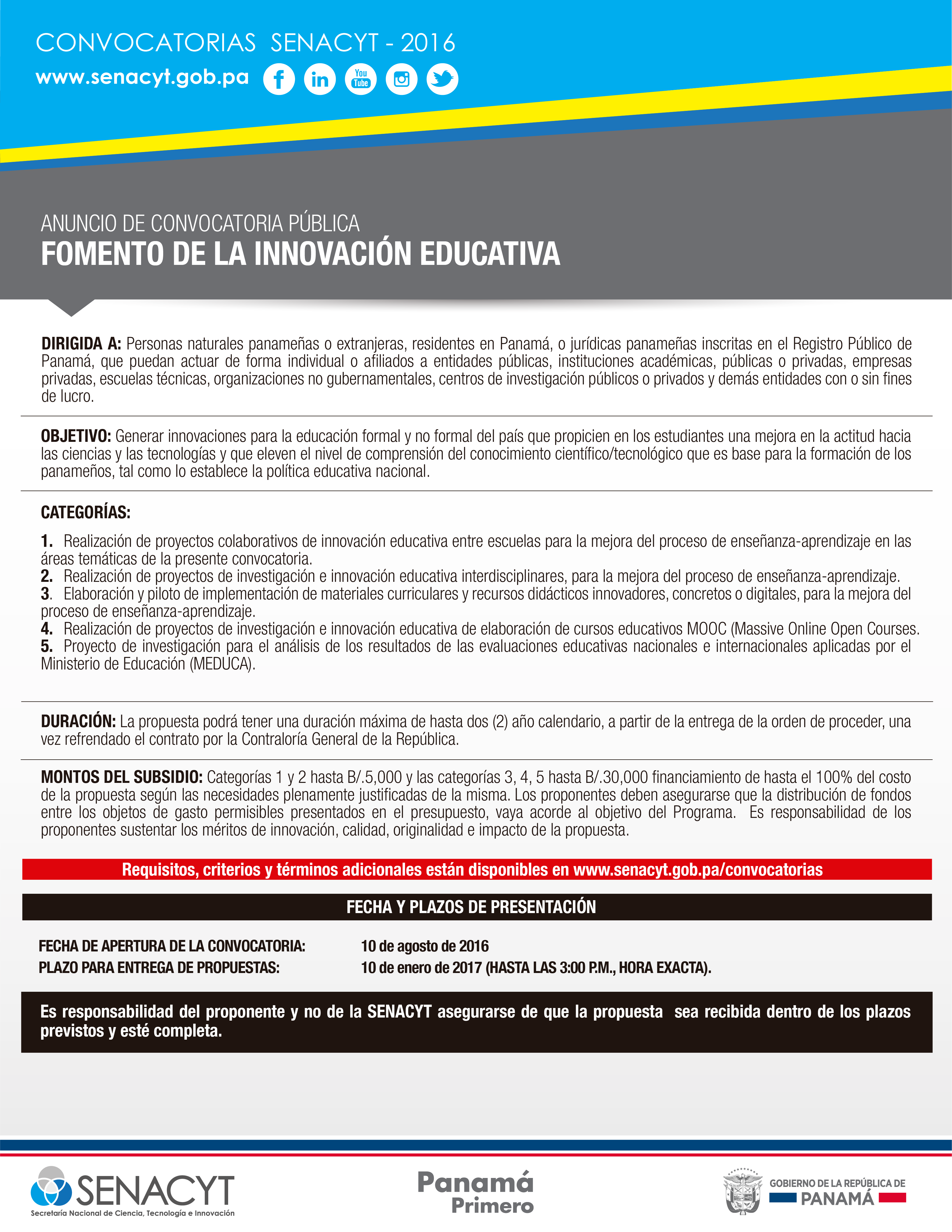 convocatoria