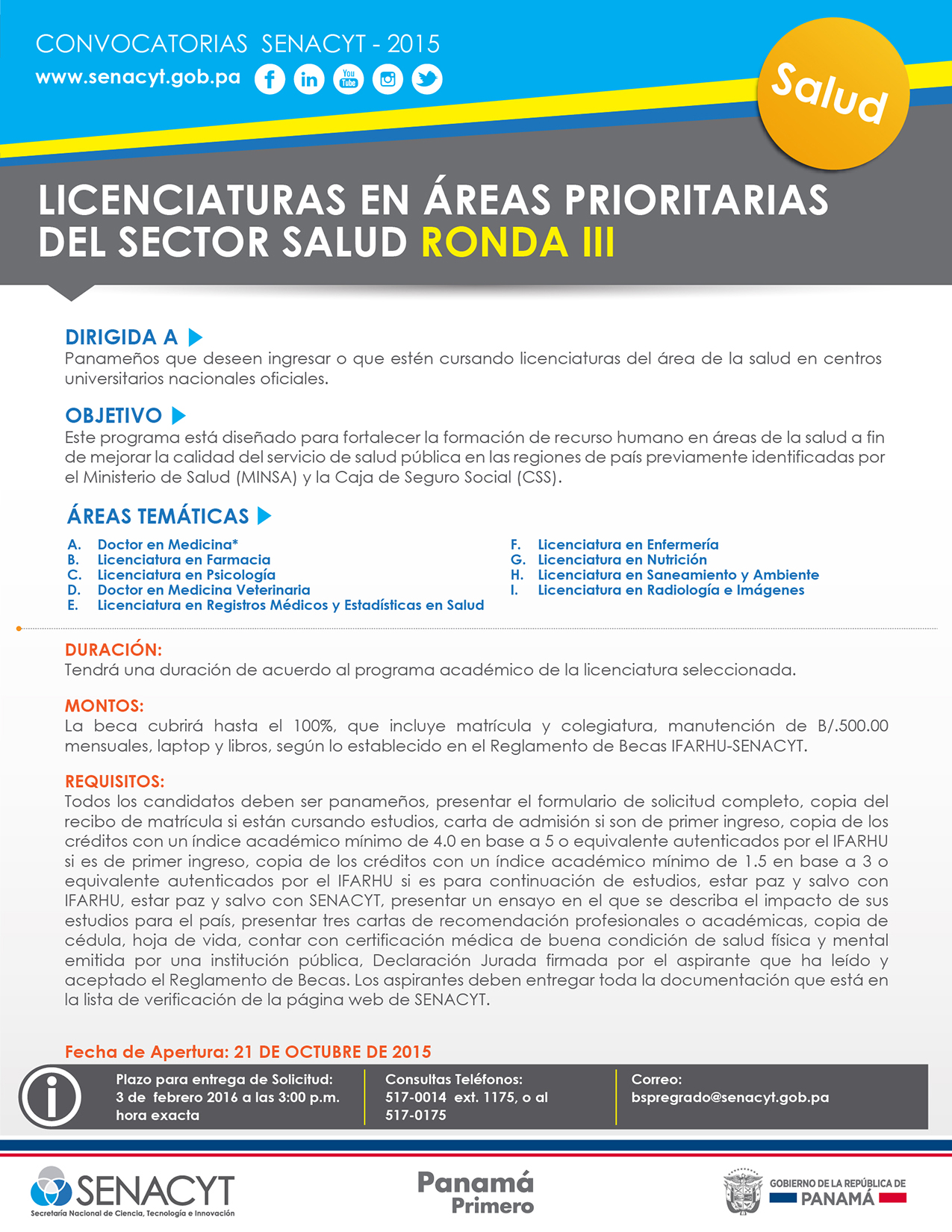 convocatoria