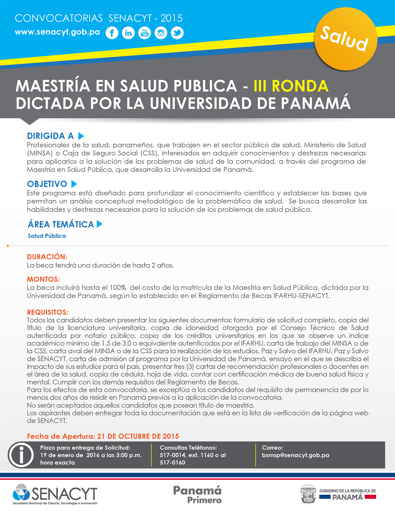 convocatoria