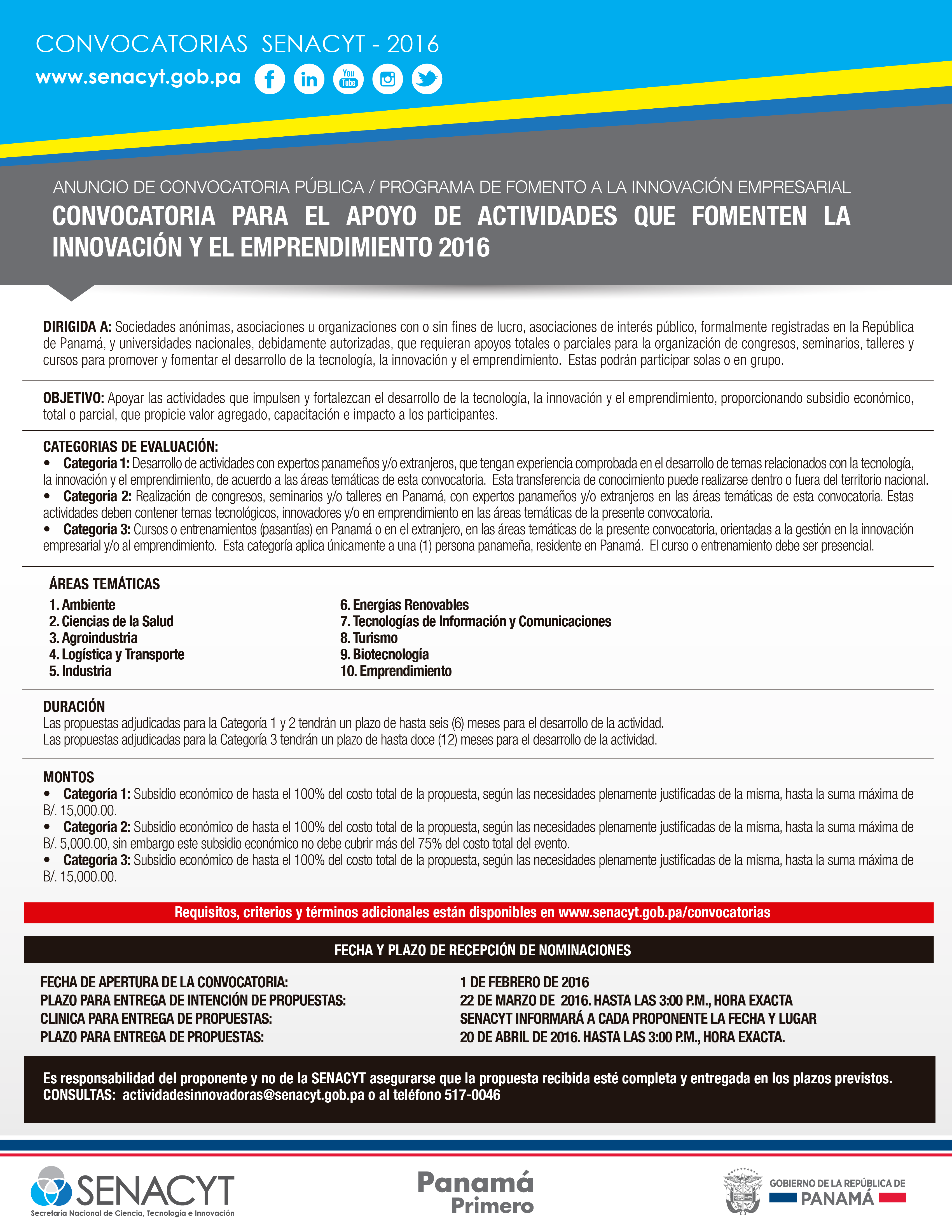 convocatoria