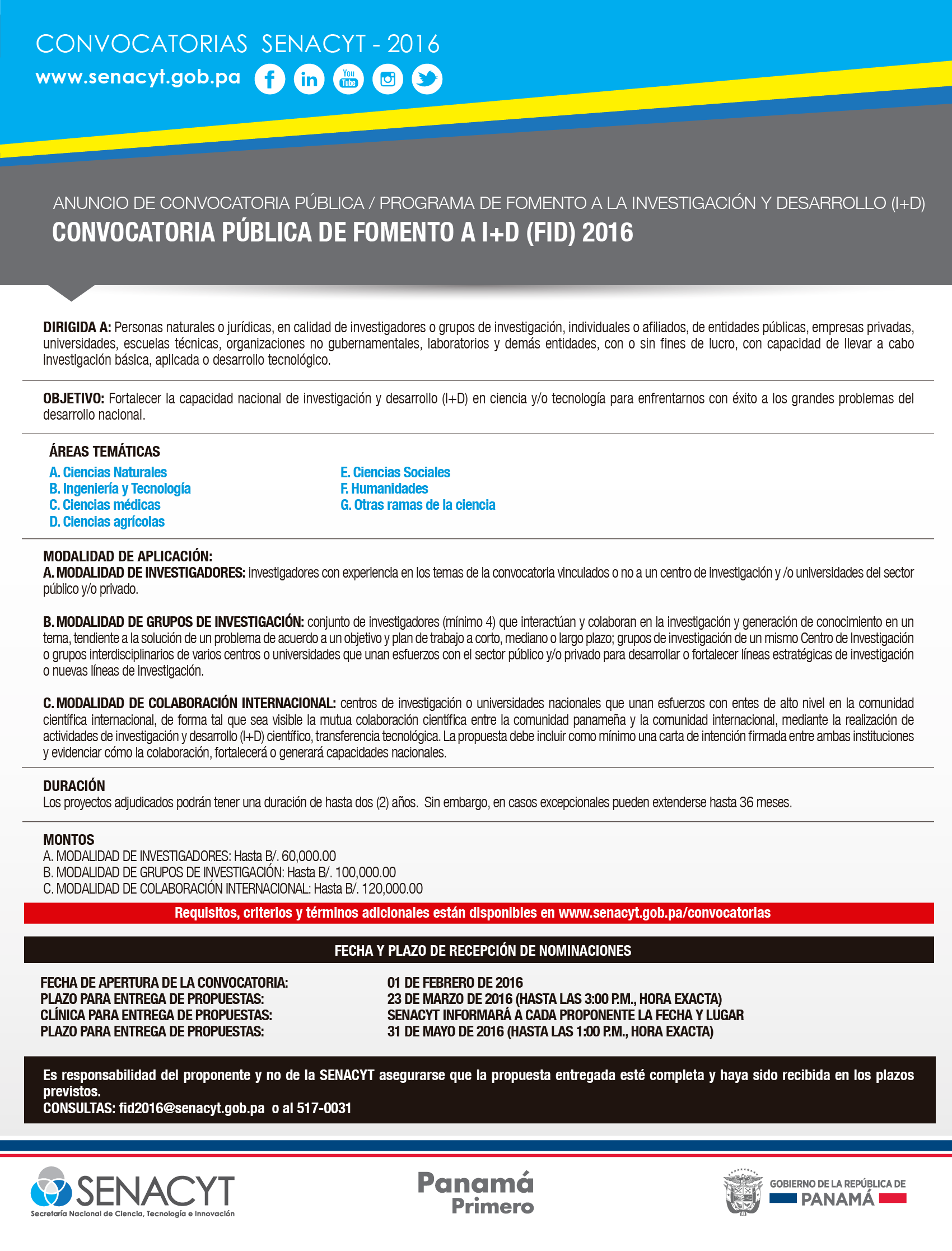 convocatoria