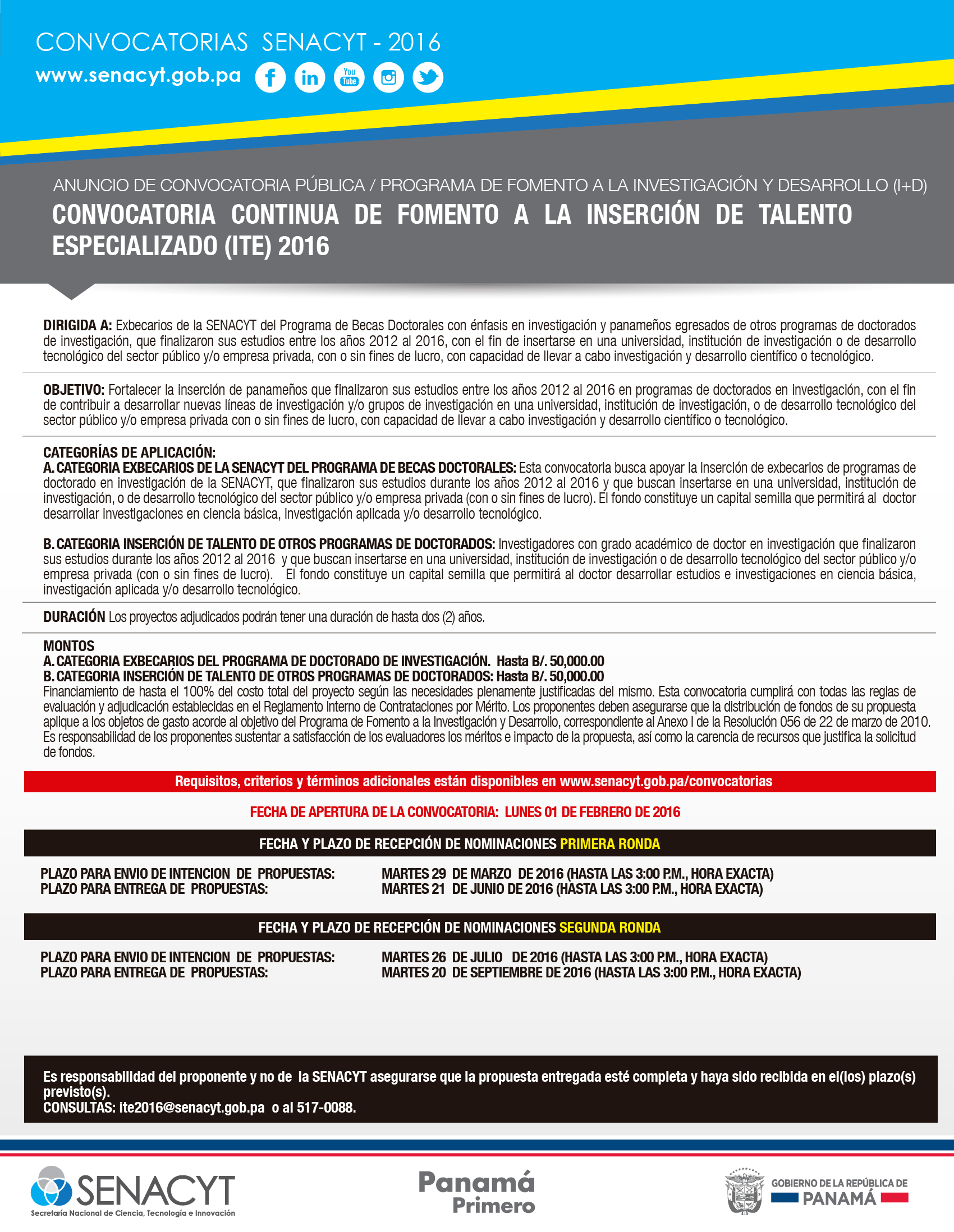 convocatoria