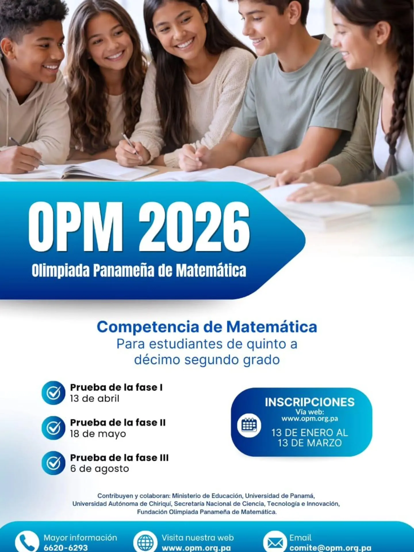 🧠➕ OPM 2026 | Olimpiada Panameña de Matemática ¿Te apasionan…